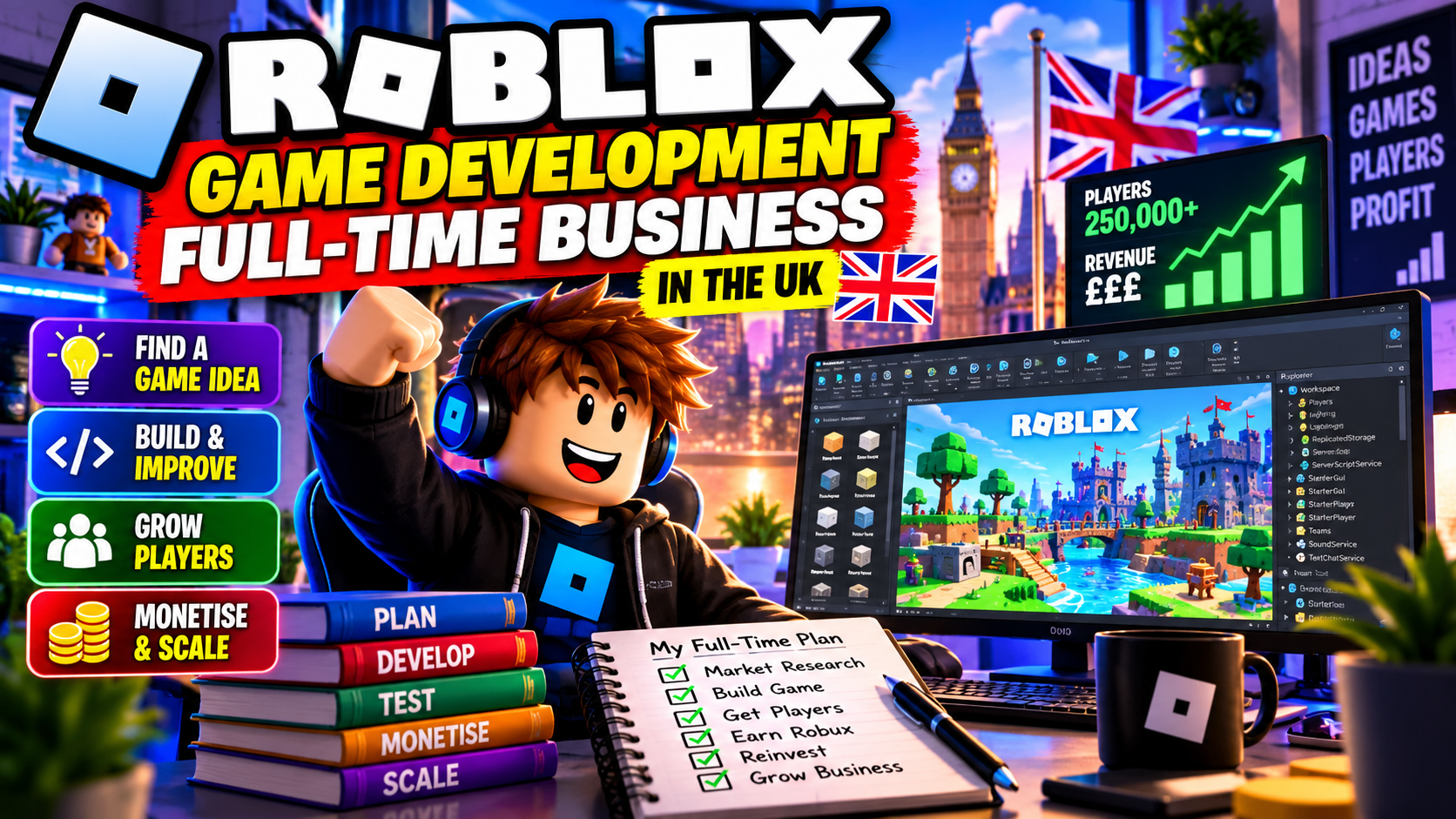How to Build a Full-Time Roblox Game Development Business in the UK