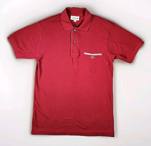 Lacoste Mens Polo Shirt Extra Small Red Golf Golfing Classic Fit Cotton Modern