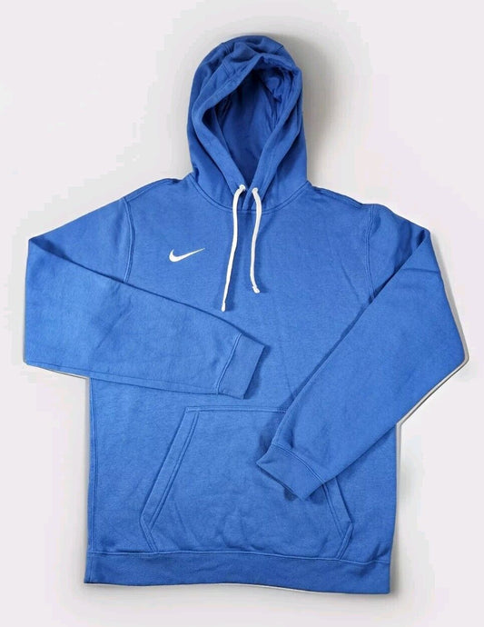 Nike Mens Hoodie Pullover Medium Blue Logo Casual Streetwear Fleece Pockets